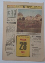 28 Aralık 1982 Takvim Yaprağı - Doğum Günü Hediyesi EFM(N)7333 - Gökçekoleksiyon