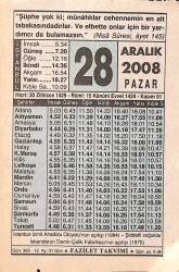 28 Aralık 2008 Takvim Yaprağı - Doğum Günü Hediyesi EFMN15306 - Gökçekoleksiyon