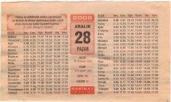 28 Aralık 2008 Takvim Yaprağı EFM(N)4463 - 3