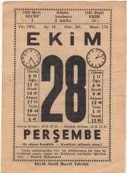 28 Ekim 1965 Takvim Yaprağı EFM(N)3578 - 2