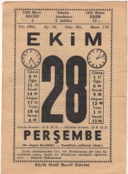 28 Ekim 1965 Takvim Yaprağı EFM(N)3578 - 1