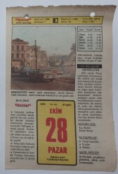 28 Ekim 1979 Takvim Yaprağı - Doğum Günü Hediyesi EFM(N)7378 - Gökçekoleksiyon