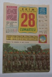 28 Ekim 1989 Takvim Yaprağı - Doğum Günü Hediyesi EFM(N)6574 - Gökçekoleksiyon