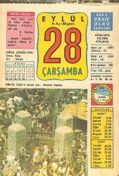 28 Eylül 1983 Takvim Yaprağı - Doğum Günü Hediyesi EFMN14749 - Gökçekoleksiyon