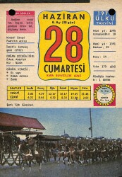 28 Haziran 1975 Takvim Yaprağı - Doğum Günü Hediyesi EFM(N)9262 - Gökçekoleksiyon