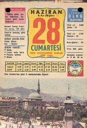 28 Haziran 1980 Takvim Yaprağı - Doğum Günü Hediyesi EFM(N)9145 - Gökçekoleksiyon