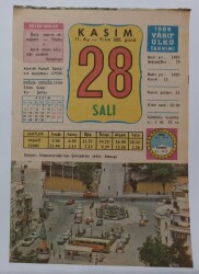 28 Kasım 1989 Takvim Yaprağı - Doğum Günü Hediyesi EFM(N)6748 - Gökçekoleksiyon