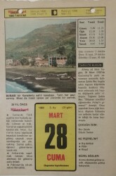 28 Mart 1980 Takvim Yaprağı - Doğum Günü Hediyesi EFM(N)7666 - Gökçekoleksiyon