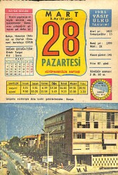 28 Mart 1983 Takvim Yaprağı - Doğum Günü Hediyesi EFMN15023 - Gökçekoleksiyon