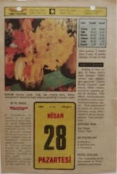 28 Nisan 1980 Takvim Yaprağı - Doğum Günü Hediyesi EFM(N)8412 - 2