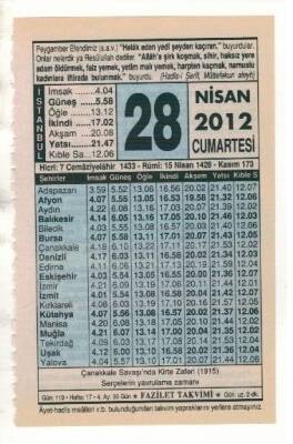 28 Nisan 2012 Takvim Yaprağı EFM(N)1929 - 1
