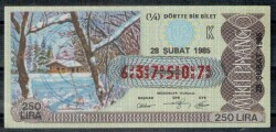 28 Şubat 1985 Piyango Bileti Çeyrek Bilet PYB235 - Gökçekoleksiyon