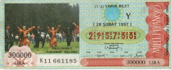 28 Şubat 1997 (Y) Folklorumuz Karadeniz Sallama (12) Yarım Bilet PYB5594 - Gökçekoleksiyon