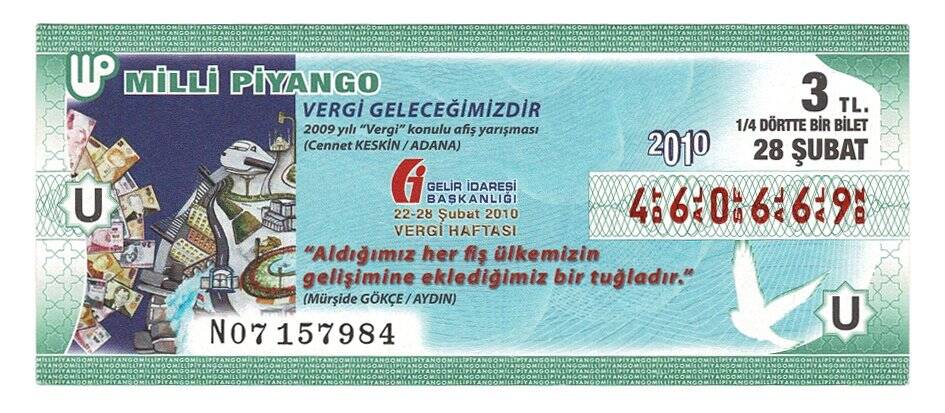 28 Şubat 2010 (14) Dörtte Bir Bilet PYB4600 - 1