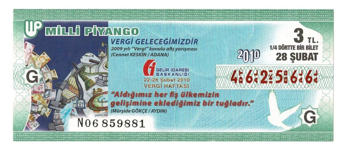 28 Şubat 2010 Çeyrek Bilet PYB4438 - 1
