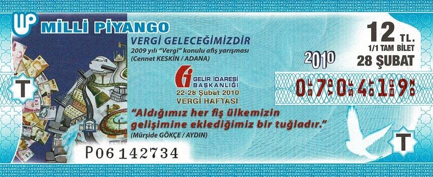 28 Şubat 2010 (T) Vergi Haftası (11) Tam Bilet PYB5790 - 1