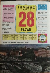 28 Temmuz 1974 Takvim Yaprağı - Doğum Günü Hediyesi EFM(N)9430 - Gökçekoleksiyon