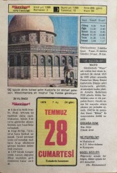 28 Temmuz 1979 Takvim Yaprağı - Doğum Günü Hediyesi EFM(N)9376 - Gökçekoleksiyon