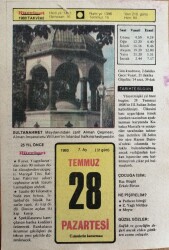 28 Temmuz 1980 Takvim Yaprağı - Doğum Günü Hediyesi EFM(N)9414 - Gökçekoleksiyon