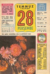 28 Temmuz 1983 Takvim Yaprağı - Doğum Günü Hediyesi EFM(N)9053 - Gökçekoleksiyon
