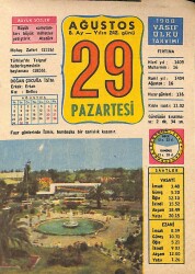 29 Ağustos 1988 Takvim Yaprağı - Doğum Günü Hediyesi EFM(N)9493 - Gökçekoleksiyon