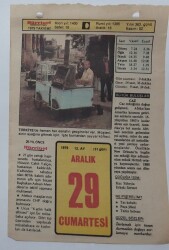 29 Aralık 1979 Takvim Yaprağı - Doğum Günü Hediyesi EFM(N)7439 - Gökçekoleksiyon