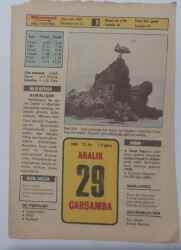 29 Aralık 1982 Takvim Yaprağı - Doğum Günü Hediyesi EFM(N)7334 - Gökçekoleksiyon