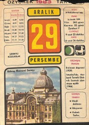 29 Aralık 1983 Takvim Yaprağı - Doğum Günü Hediyesi EFM(N)11540 - Gökçekoleksiyon