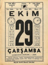 29 Ekim 1969 Takvim Yaprağı - Doğum Günü Hediyesi EFM(N)11796 - Gökçekoleksiyon
