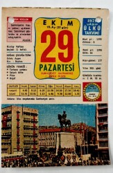 29 Ekim 1979 Takvim Yaprağı -Doğum Günü Hediyesi EFM(N)6494 - Gökçekoleksiyon