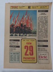 29 Ekim 1984 Takvim Yaprağı - Doğum Günü Hediyesi EFM(N)7003 - Gökçekoleksiyon