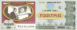 29 Ekim 1998 Piyango Bileti Dörtte Bir Bilet PYB6713 - Gökçekoleksiyon