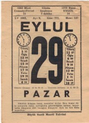 29 Eylül 1963 Takvim Yaprağı EFM(N)3645 - 3