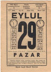 29 Eylül 1963 Takvim Yaprağı EFM(N)3645 - 1