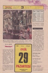 29 Eylül 1980 Takvim Yaprağı -Doğum Günü Hediyesi EFM(N)6429 - Gökçekoleksiyon