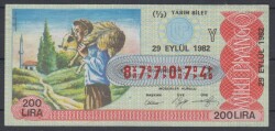 29 Eylül 1982 Yarım Bilet PYB141 - Gökçekoleksiyon