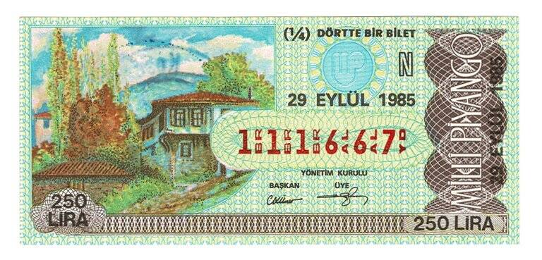29 Eylül 1985 (14) Dörtte Bir Bilet PYB5045 - 1