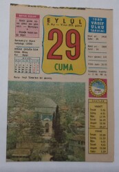 29 Eylül 1989 Takvim Yaprağı - Doğum Günü Hediyesi EFM(N)6585 - Gökçekoleksiyon