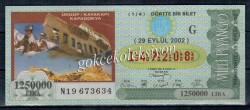 29 Eylül 2002 Çeyrek Bilet PYB1898 - Gökçekoleksiyon
