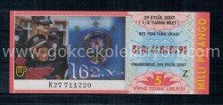 29 Eylül 2007 Yarım Bilet (PYB1305) - Gökçekoleksiyon