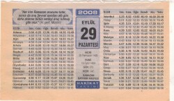 29 Eylül 2008 Takvim Yaprağı EFM(N)2935 - 1