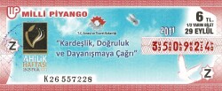 29 Eylül 2011 (Z) Ahilik Haftası (12) Yarım Bilet PYB5829 - Gökçekoleksiyon