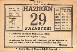 29 Haziran 1964 Takvim Yaprağı - Doğum Günü Hediyesi EFMN15551 - Gökçekoleksiyon