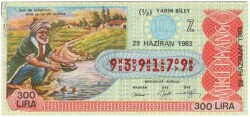 29 Haziran 1983 Yarım Bilet PYB3434 - Gökçekoleksiyon