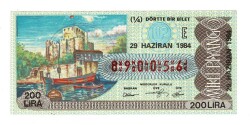 29 Haziran 1984 Piyango Bileti (14) Çeyrek Bilet PYB5948 - Gökçekoleksiyon