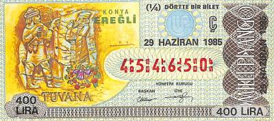 29 Haziran 1985 Piyango Bileti Çeyrek Bilet PYB6079 - 1