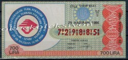 29 Haziran 1986 Yarım Bilet PYB2569 - Gökçekoleksiyon