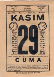 29 Kasım 1963 Takvim Yaprağı EFM(N)3710 - 2