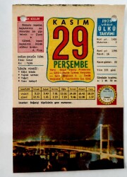 29 Kasım 1979 Takvim Yaprağı -Doğum Günü Hediyesi EFM(N)6525 - Gökçekoleksiyon