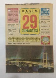 29 Kasım 1980 Takvim Yaprağı -Doğum Günü Hediyesi EFM(N)6463 - Gökçekoleksiyon